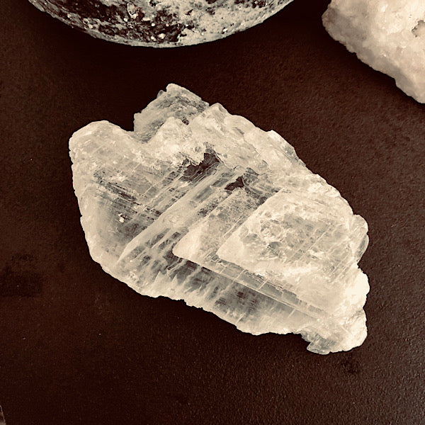 Seleniet helder Fishtail plak Nr1 mineralen kristallen