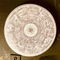 Seleniet rond schijf horoscopen zodiac kristallen mineralen disc plak 1