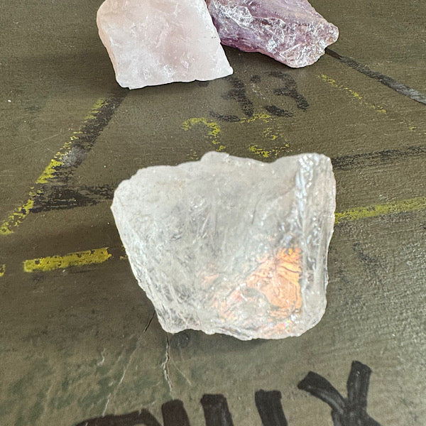 Setje Amethist BergKristal RozeKwarts Ruwe Brokjes Nr2 kristallen edelstenen mineralen winkel