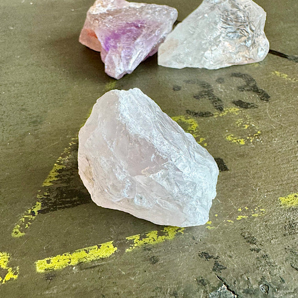 Setje Amethist BergKristal RozeKwarts Ruwe Brokjes Nr3 kristallen edelstenen mineralen winkel