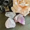 Setje Amethist BergKristal RozeKwarts Ruwe Brokjes Nr3 kristallen edelstenen mineralen winkel