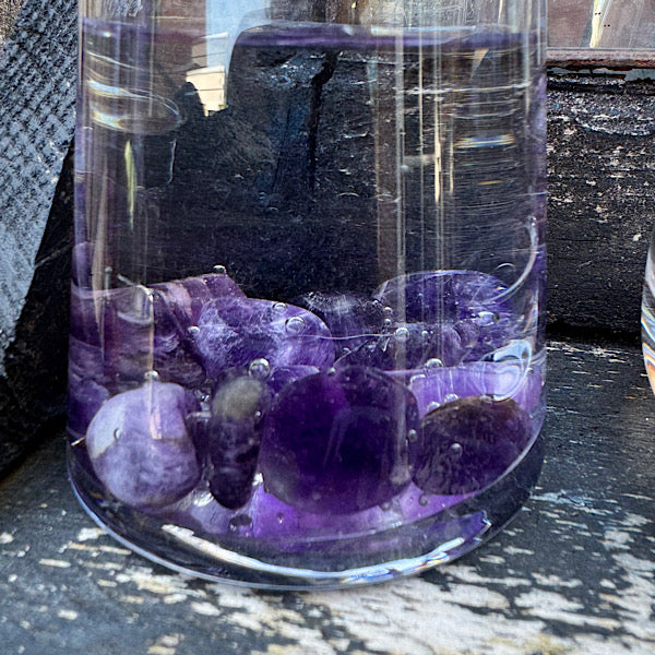 Setje EdelsteenWater Amethist Trommelstenen