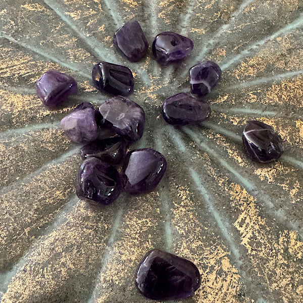 Setje EdelsteenWater Amethist Trommelstenen