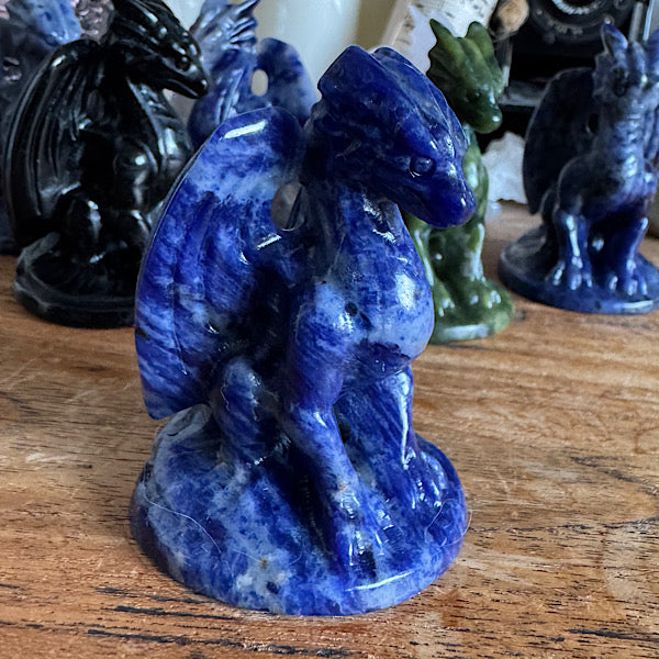 sodaliet draken beeldje gepolijst B