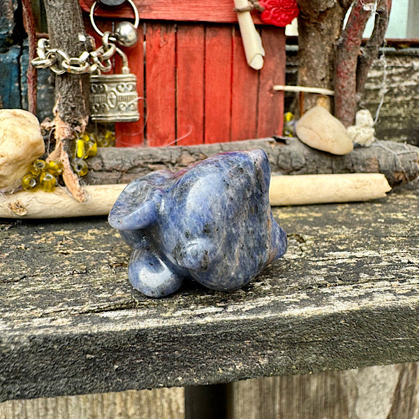 Sodaliet Gepolijst Konijntje nr1 diertje edelstenenmineralenwinkel