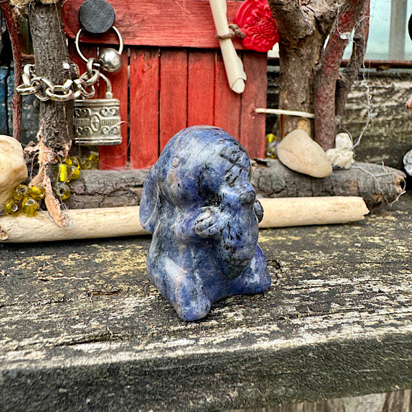 Sodaliet Gepolijst Konijntje nr1 diertje edelstenenmineralenwinkel