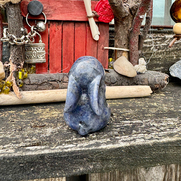 Sodaliet Gepolijst Konijntje nr1 diertje edelstenenmineralenwinkel