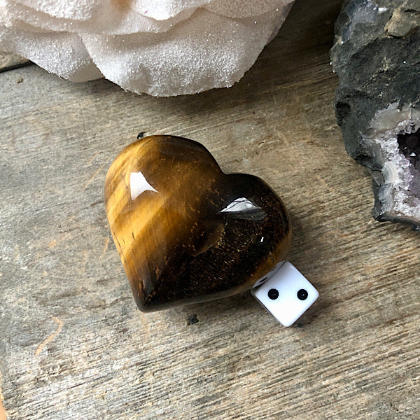 Tijgeroog Puffy Hart hartje nr2 mineralen