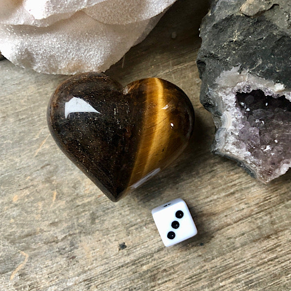 Tijgeroog Puffy Hart hartje nr3 mineralen