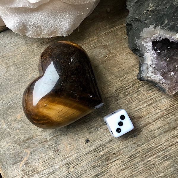 Tijgeroog Puffy Hart hartje nr3 mineralen