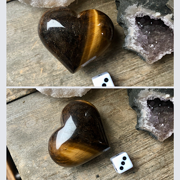 Tijgeroog Puffy Hart hartje nr3 mineralen