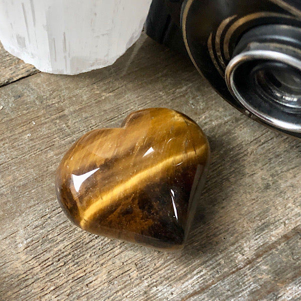 Tijgeroog Puffy Hart hartje nr4 mineralen