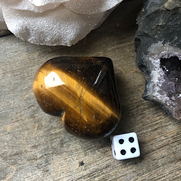 Tijgeroog Puffy Hart hartje nr4 mineralen