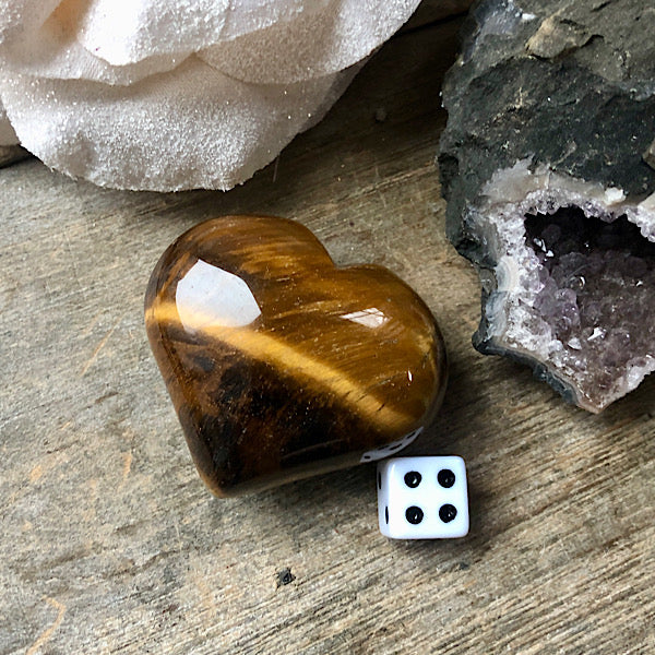 Tijgeroog Puffy Hart hartje nr4 mineralen