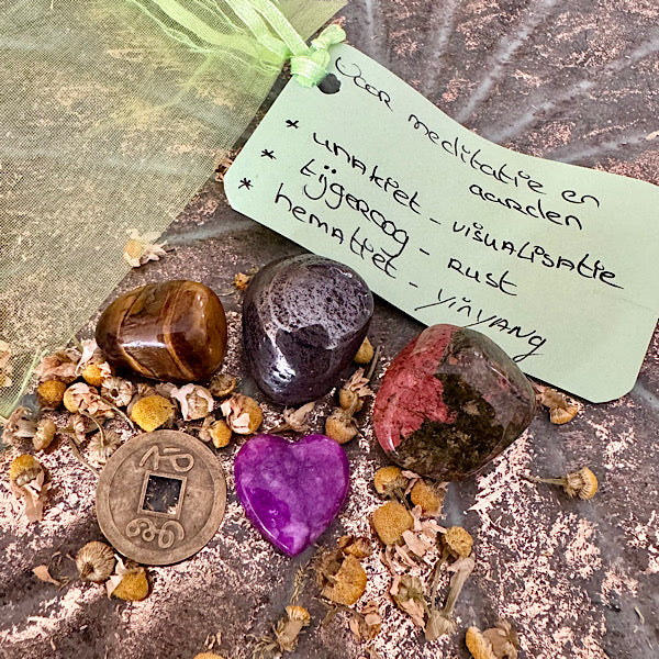 Unakiet TijgerOog Hematiet Setje edelstenen mineralen winkel