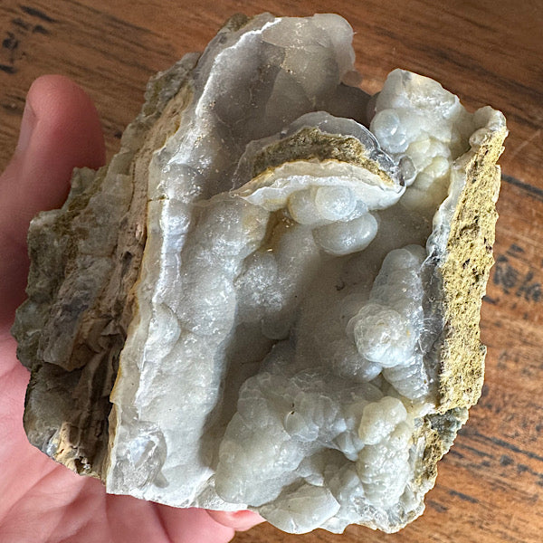 Versteend Hout Chalcedoon Indonesië Geagattiseerd Botryoidal agaat