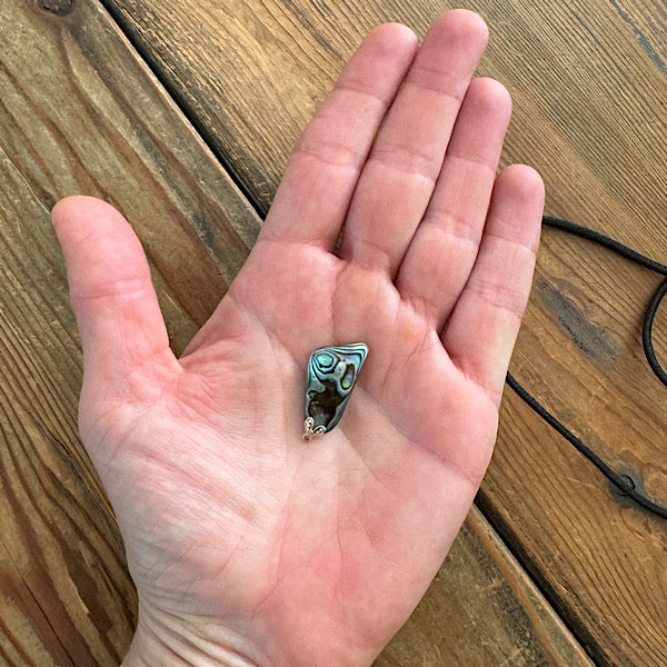 abalone edelsteen hangertje hanger sieraad