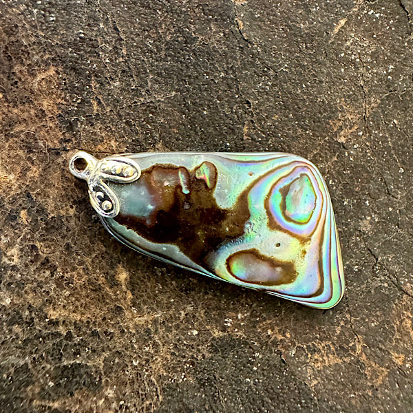 abalone edelsteen hangertje hanger sieraad