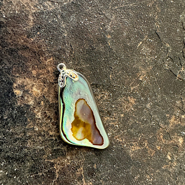 abalone edelsteen hangertje hanger sieraad