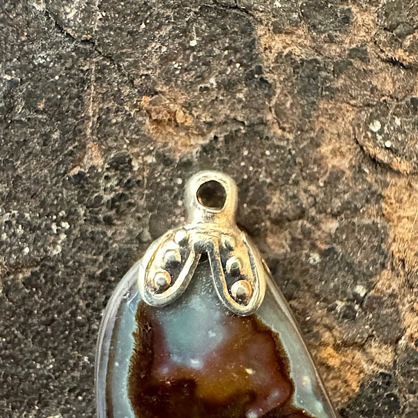 abalone edelsteen hangertje hanger sieraad