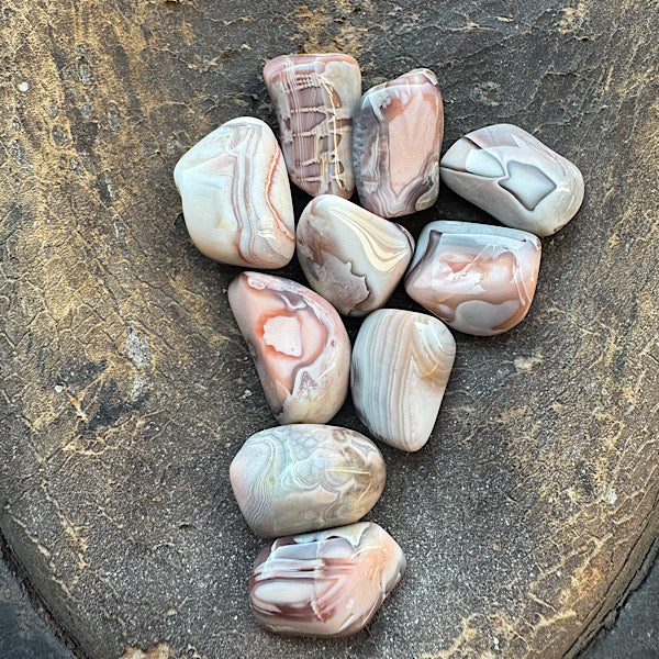 agaat botswana roze trommelsteen