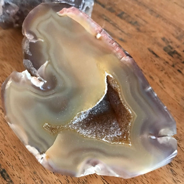 Geode Agaat Gepolijst Bruin