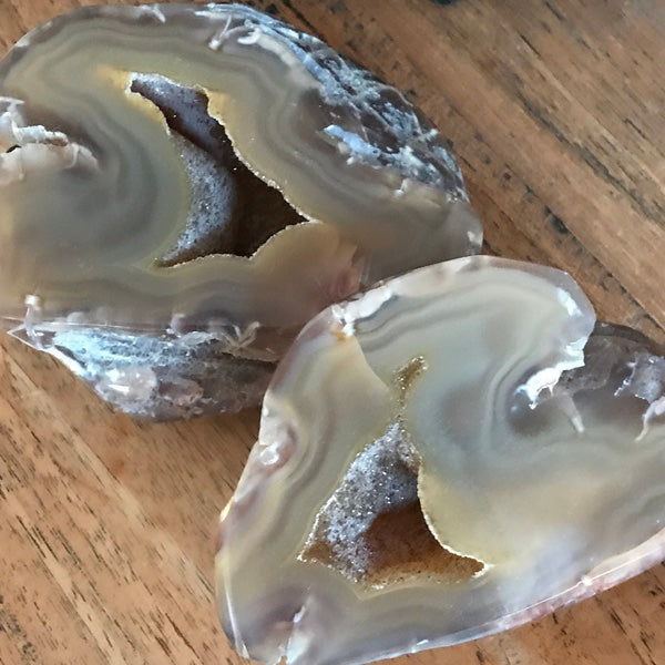 Geode Agaat Gepolijst Bruin