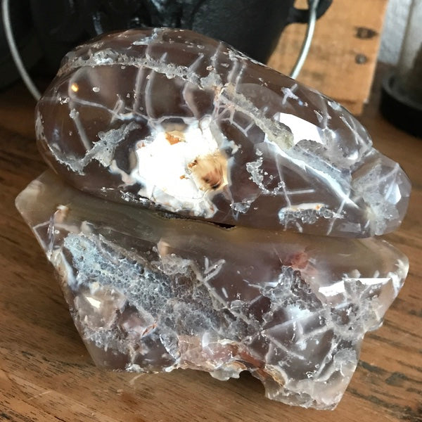 Geode Agaat Gepolijst Bruin