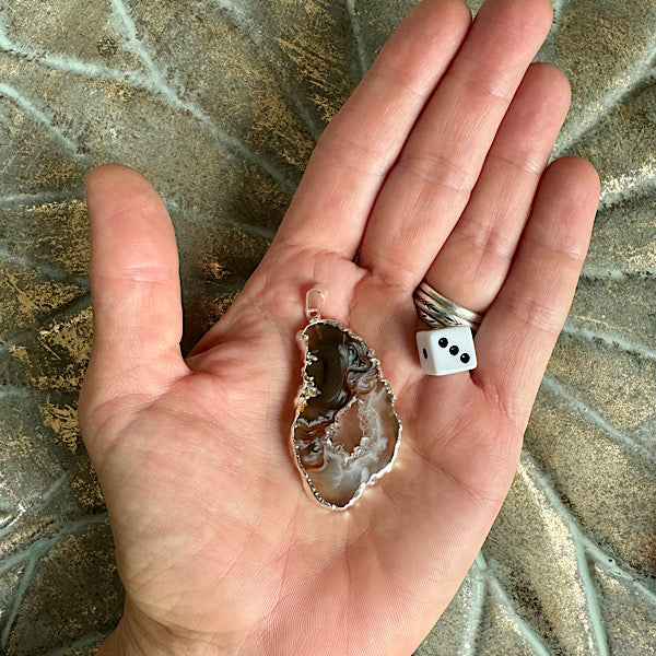 agaat kristallen hanger sieraad ketting edelstenen mineralen winkel