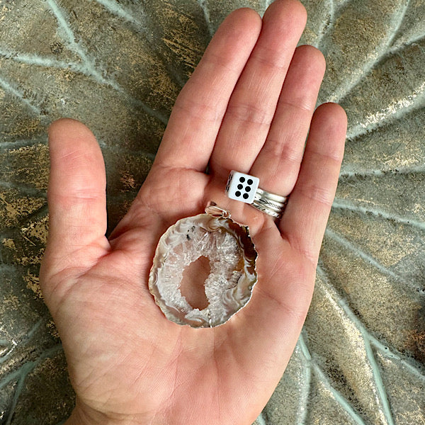 agaat kristallen hanger sieraad ketting edelstenen mineralen winkel