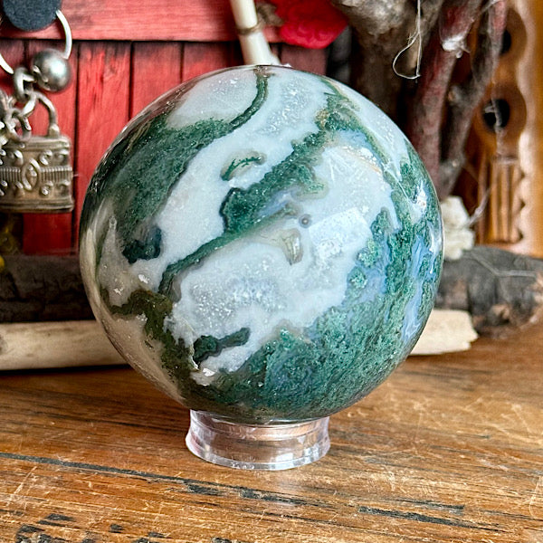 agaat mos bol gepolijst edelstenenmineralenwinkel nieuwegein kristallen