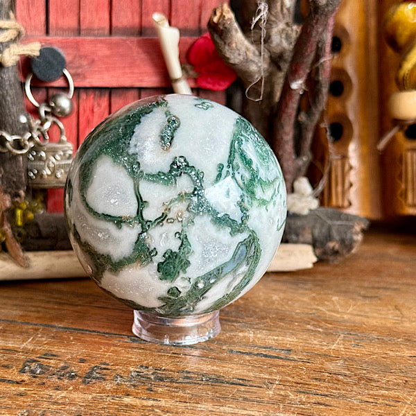 agaat mos bol gepolijst edelstenenmineralenwinkel nieuwegein kristallen