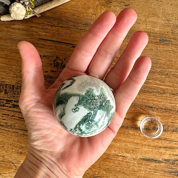 agaat mos bol gepolijst edelstenenmineralenwinkel nieuwegein kristallen