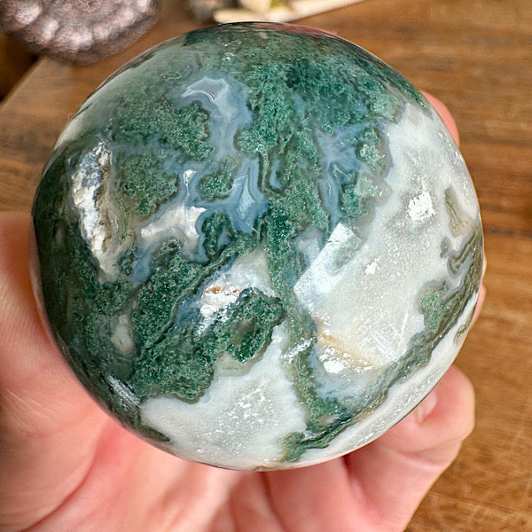 agaat mos bol gepolijst edelstenenmineralenwinkel nieuwegein kristallen