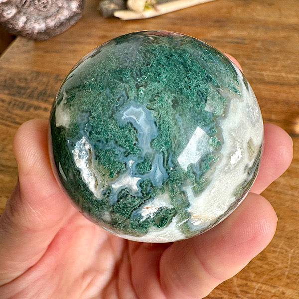 agaat mos bol gepolijst edelstenenmineralenwinkel nieuwegein kristallen