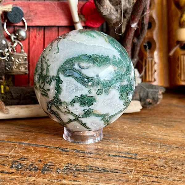 agaat mos bol gepolijst edelstenenmineralenwinkel nieuwegein kristallen