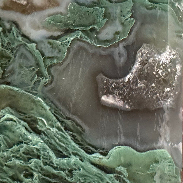 agaat mos kubus b gepolijst kristallen