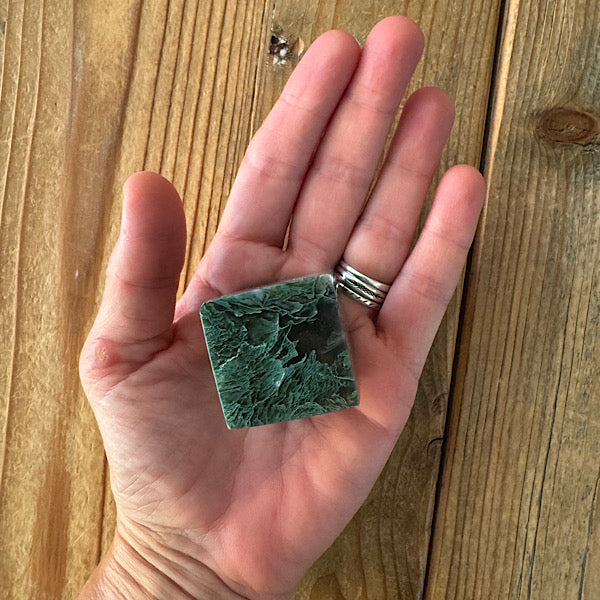 agaat mos kubus b gepolijst kristallen