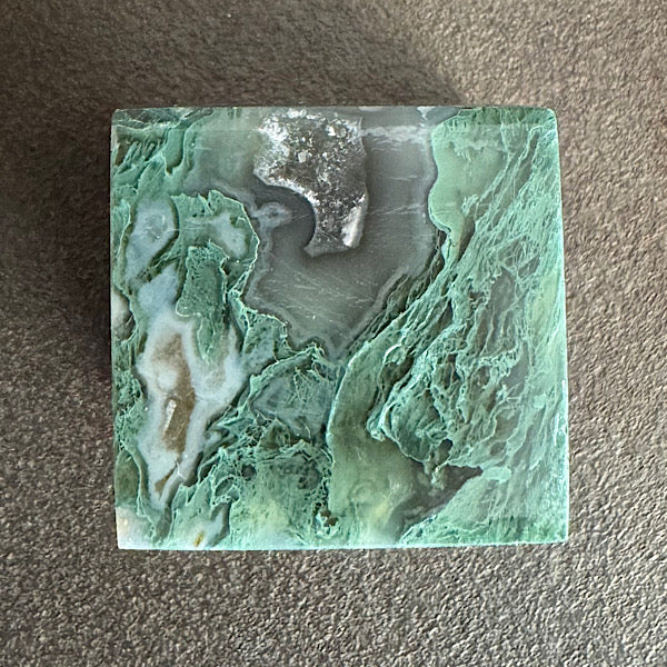 agaat mos kubus b gepolijst kristallen