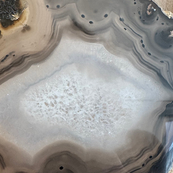 agaat schijf b gepolijst kristallen