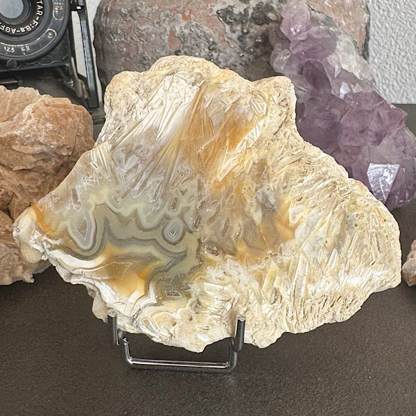 agaat tube indonesië ruw brok gepolijst nr2