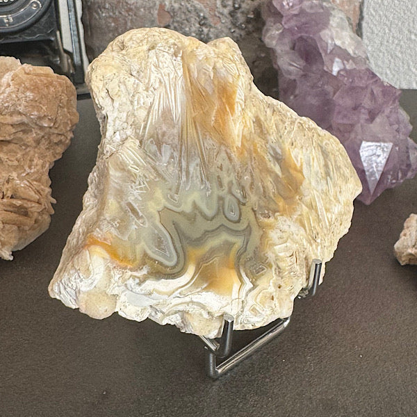 agaat tube indonesië ruw brok gepolijst nr2