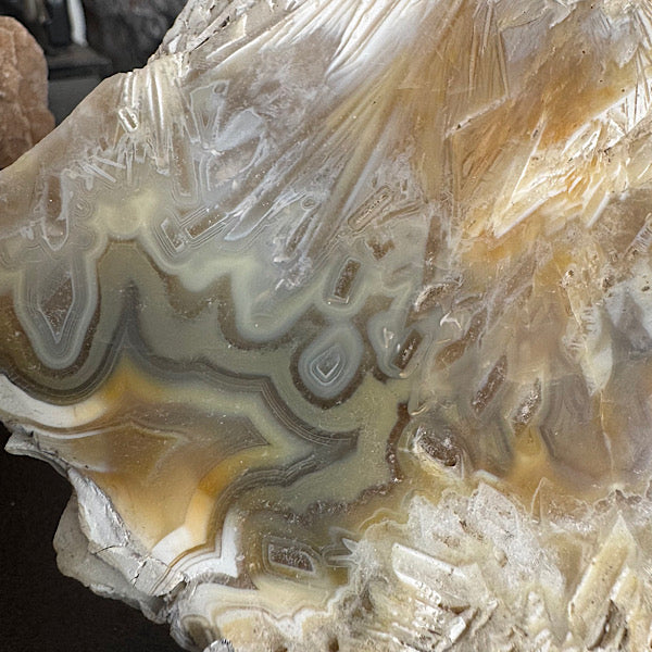 agaat tube indonesië ruw brok gepolijst nr2