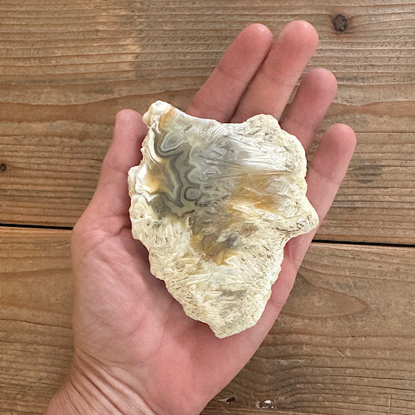 agaat tube indonesië ruw brok gepolijst nr2