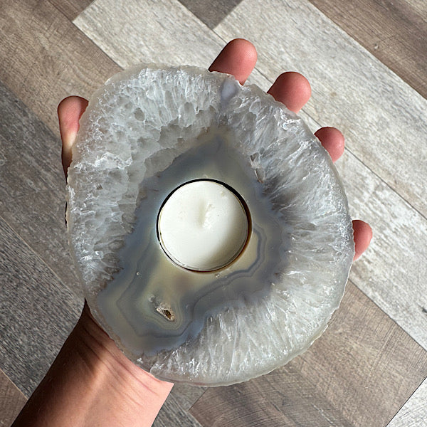 agaat waxinelichtje theelichthouder