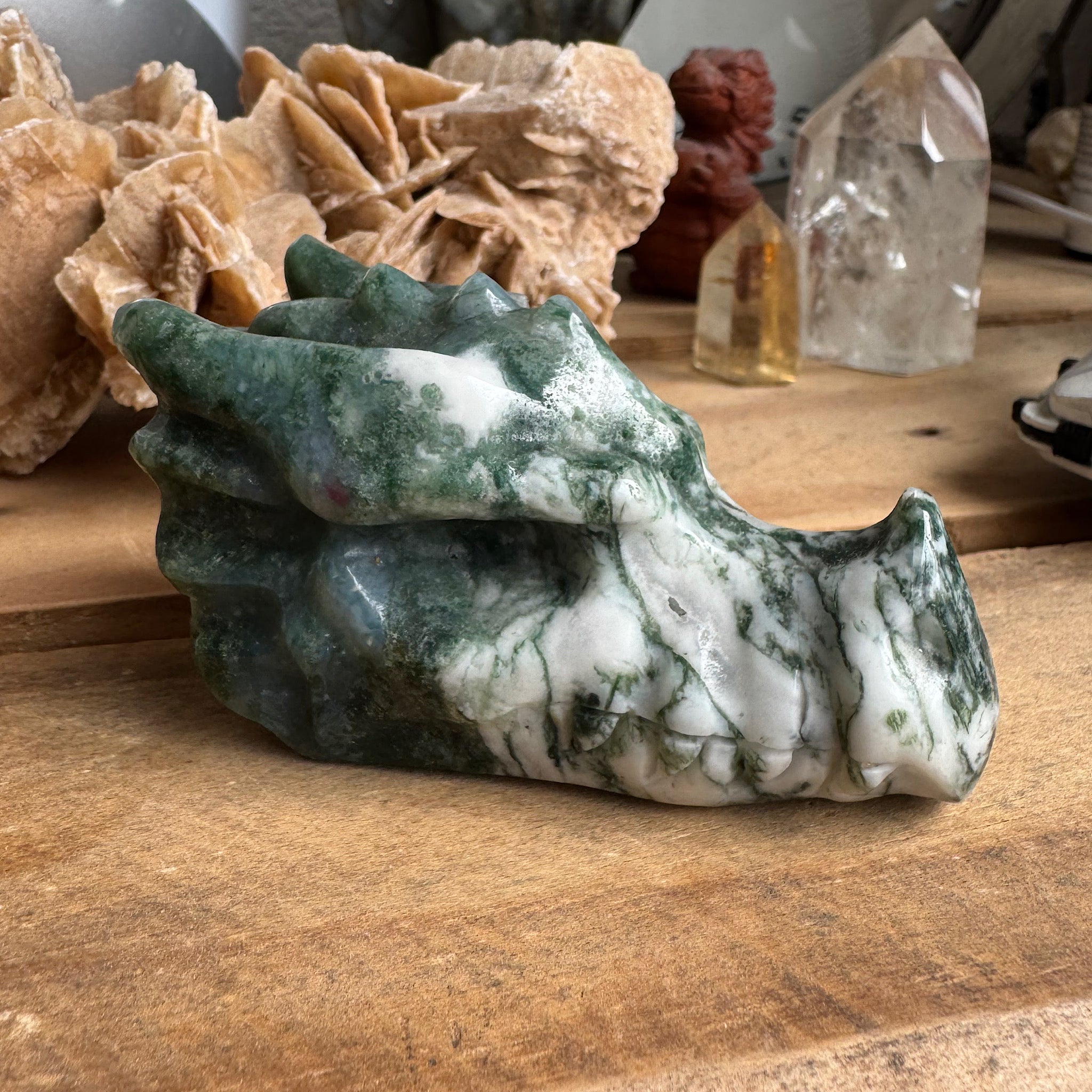 agaat boom drakenschedel dragon skull A 2