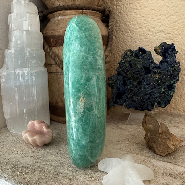 amazoniet gepolijst sculptuur