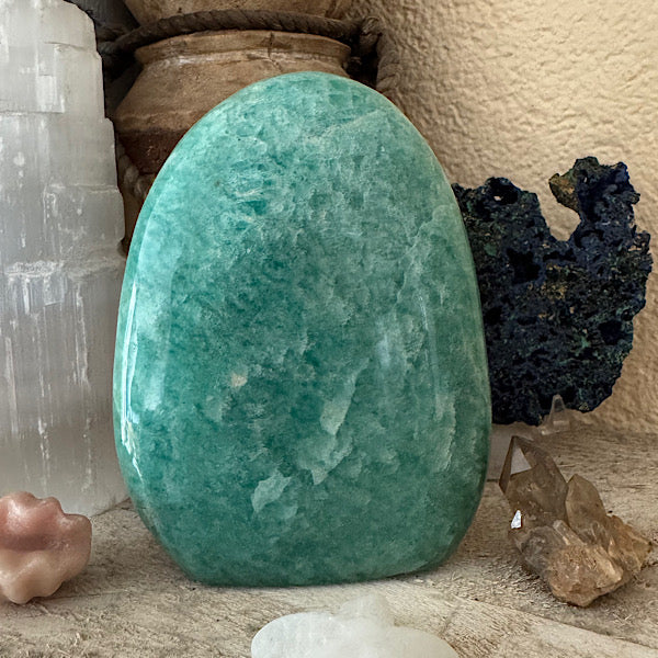 amazoniet gepolijst sculptuur