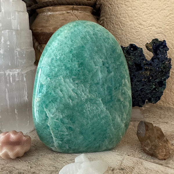 amazoniet gepolijst sculptuur