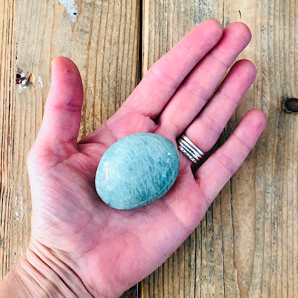 Amazoniet Handsteen Gepolijst edelstenen mineralen winkel kristallen